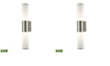 Macy's 2 Light LED Wall Sconce in Chrome and Opal Glass